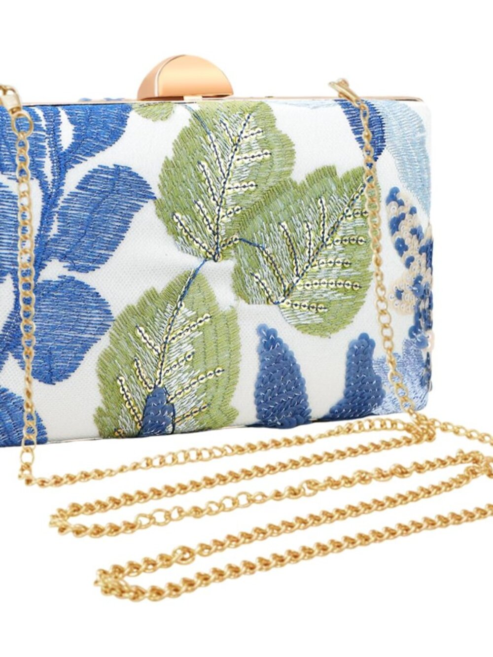 Embroidered Sequin Beaded Floral Clutch Purses Bag for Women | Slim Evening Part